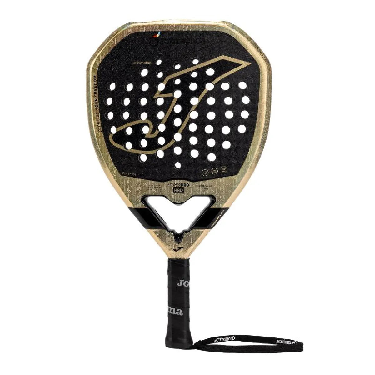 Raquette padel Joma Hyper Pro HRD noir Beige — vue de face