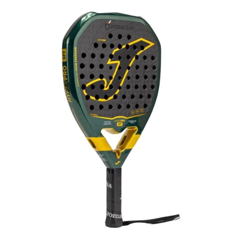 Raquette padel Joma Hyper Pro Soft vert noir — vue de profil