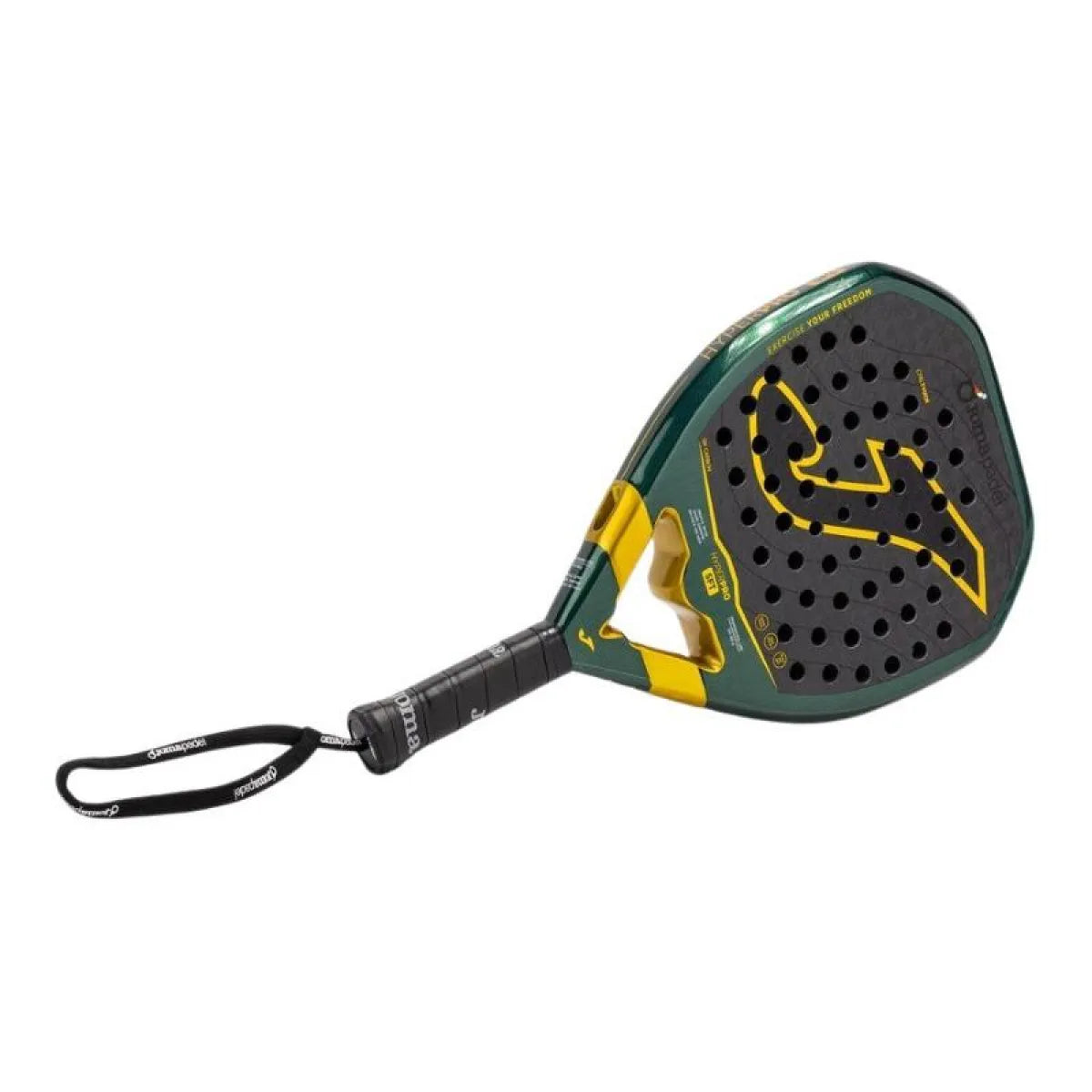 Raquette padel Joma Hyper Pro Soft vert noir — vue de profil 2