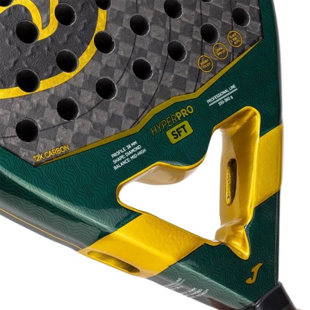 Raquette padel Joma Hyper Pro Soft vert noir — vue de dos