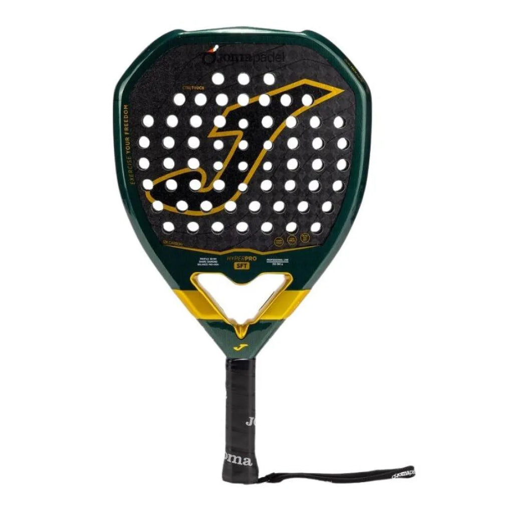 Raquette padel Joma Hyper Pro Soft vert noir — vue de face