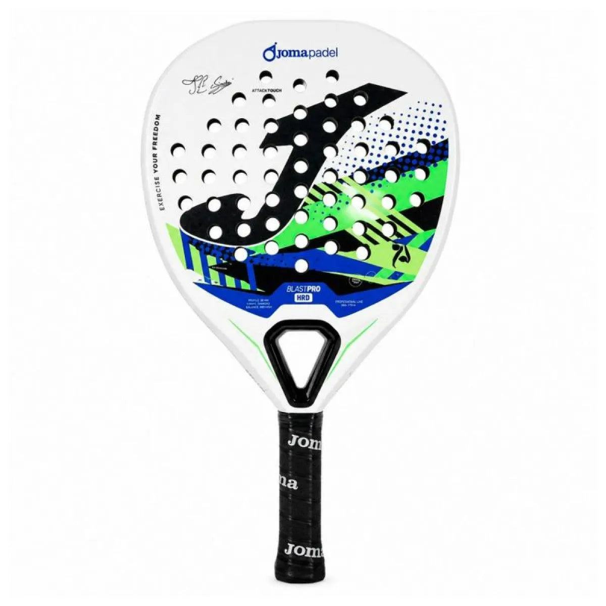 Raquette padel Joma Juanlu Esbri Blast Pro HRD blanc Royal — vue de face