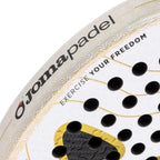 Raquette padel Joma Slam Pro Iconic blanc doré — vue de dos