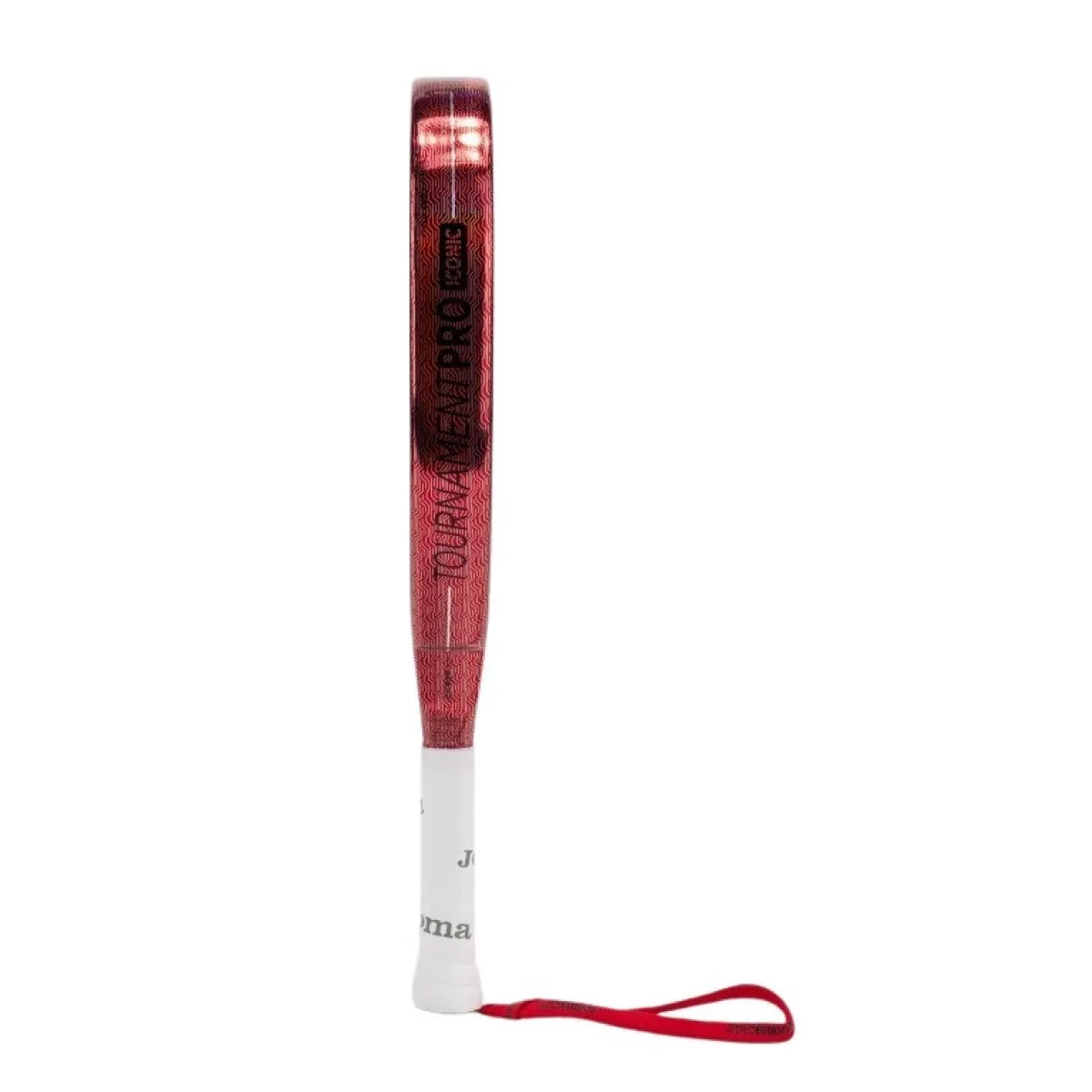 Raquette padel Joma Tournament Pro Iconic noir rouge — vue de profil