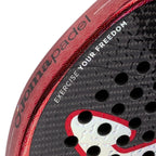 Raquette padel Joma Tournament Pro Iconic noir rouge — vue en perspective