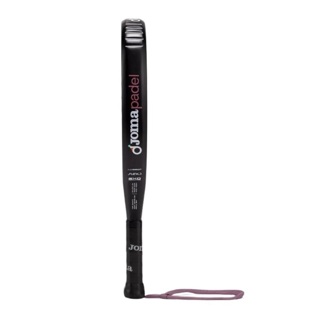 Raquette padel Joma Valkiria Flex noir rose — vue en perspective