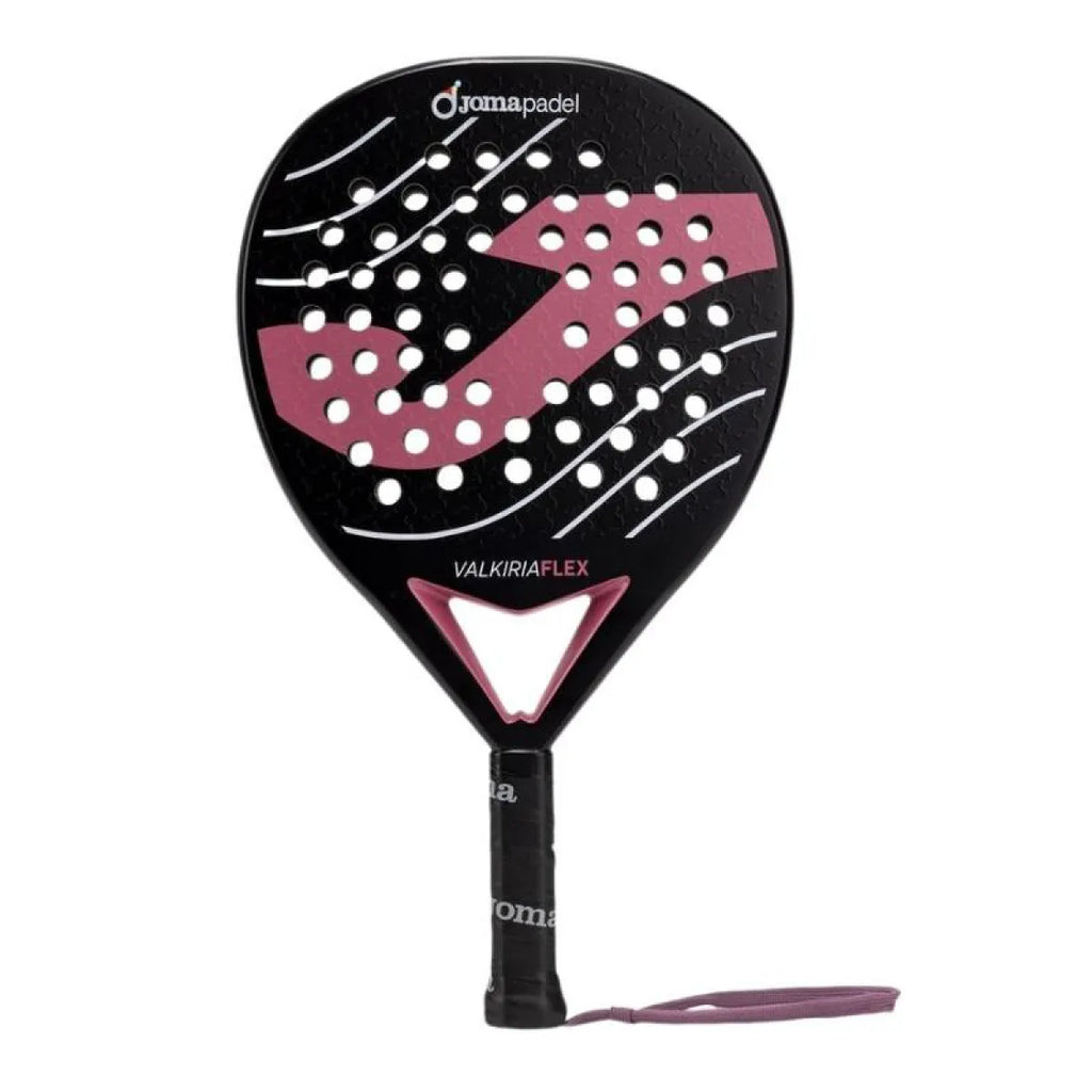 Raquette padel Joma Valkiria Flex noir rose — vue de face