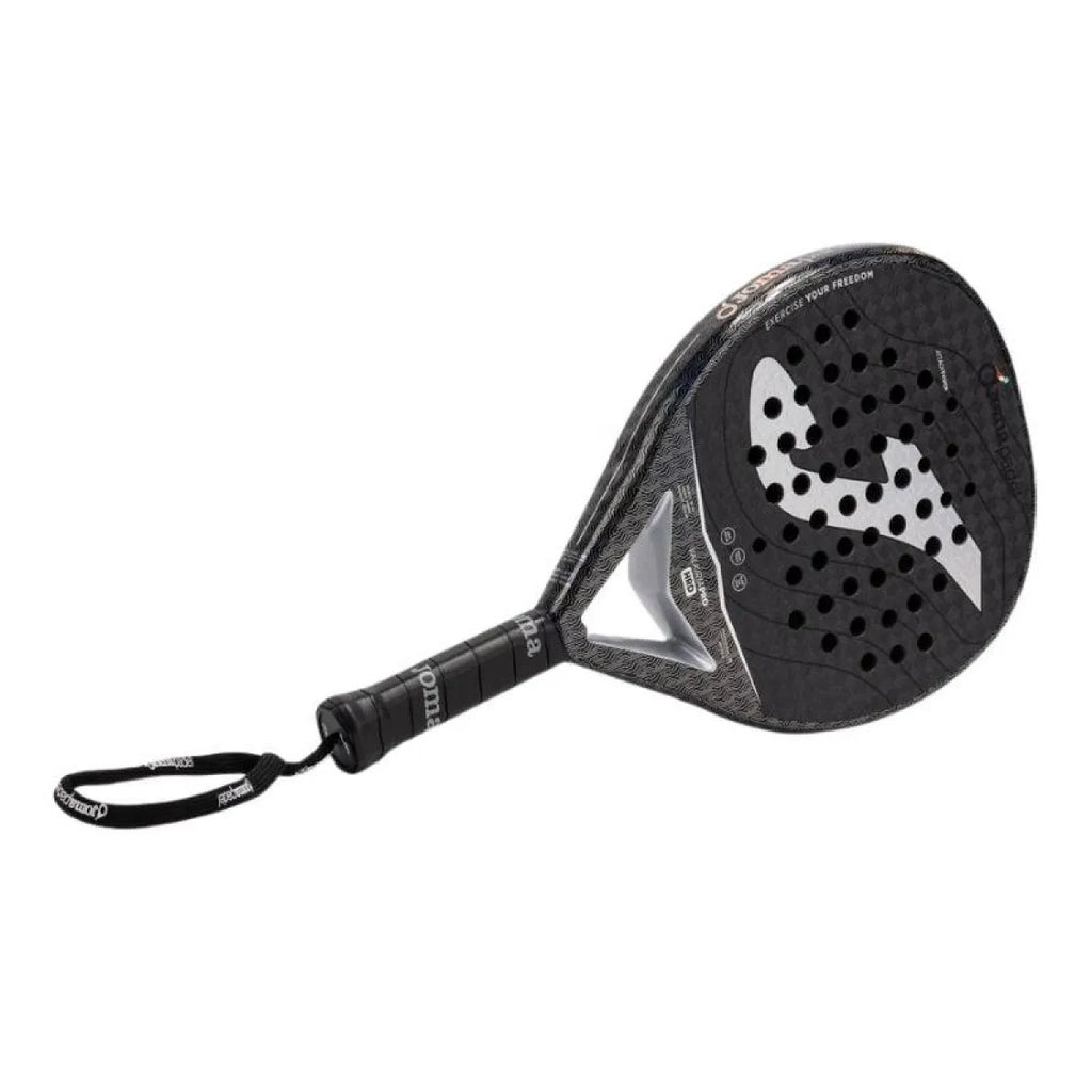 Raquette padel Joma Valkiria Pro HRD noir gris — vue de profil 2