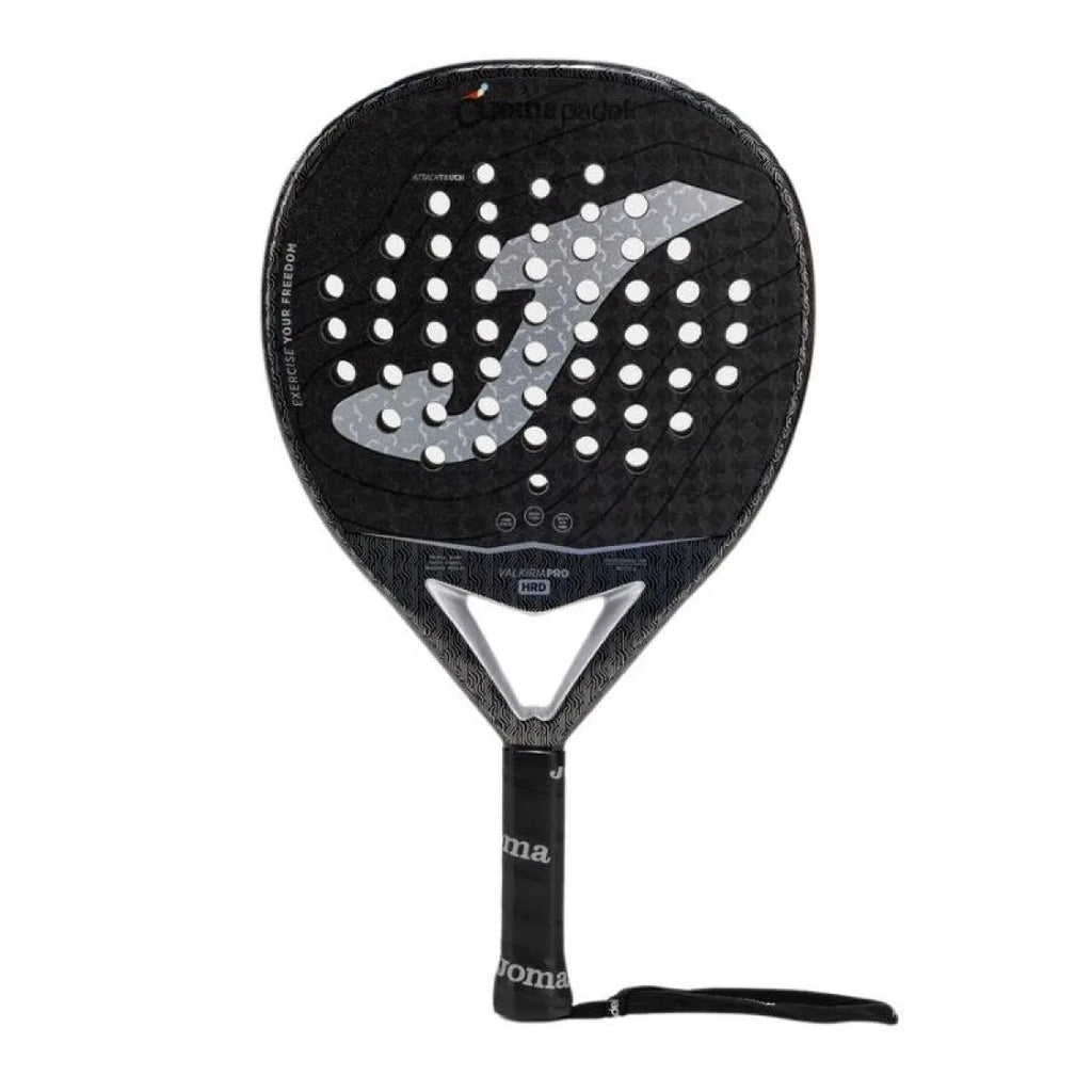 Raquette padel Joma Valkiria Pro HRD noir gris — vue de face