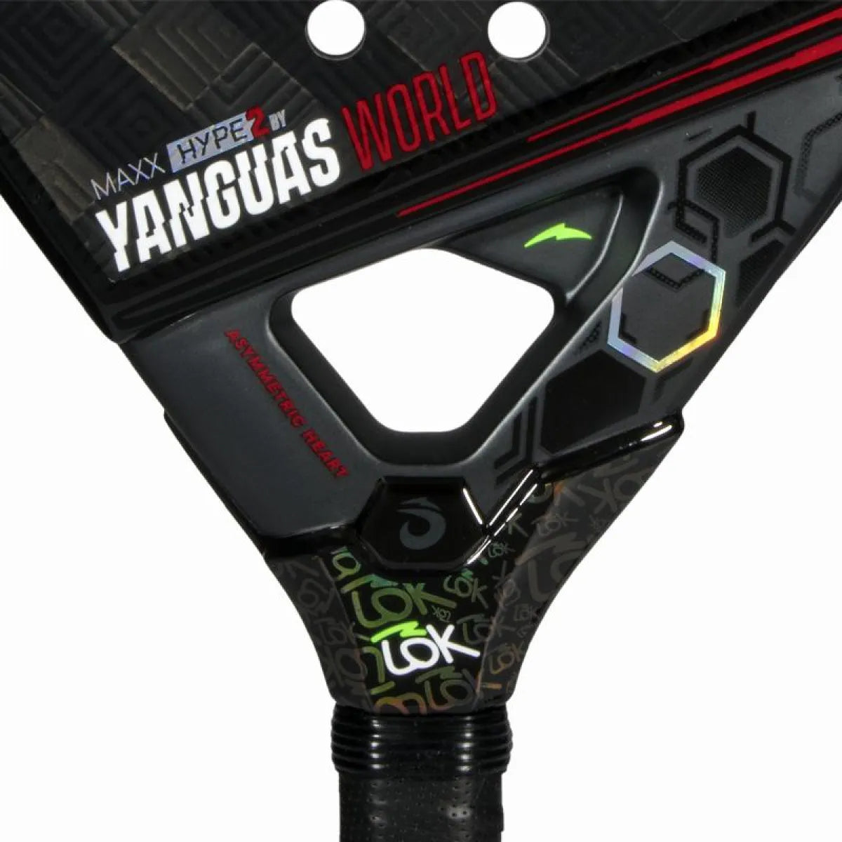 Raquette padel Lok Yanguas World Maxx Hype 2 — vue de dessus