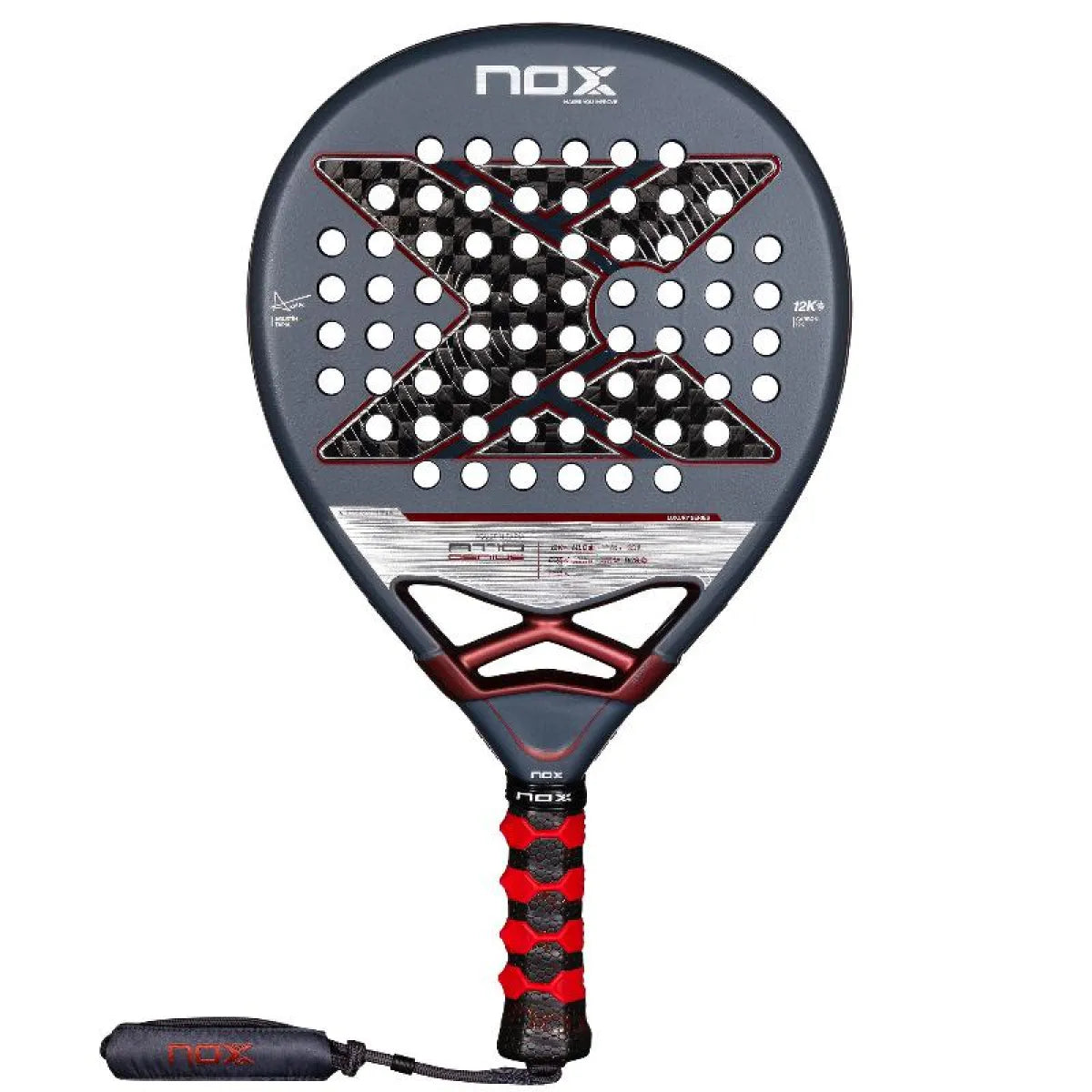 Raquette padel Nox Agustin Tapia AT10 Genius 12K 2025 — vue de face
