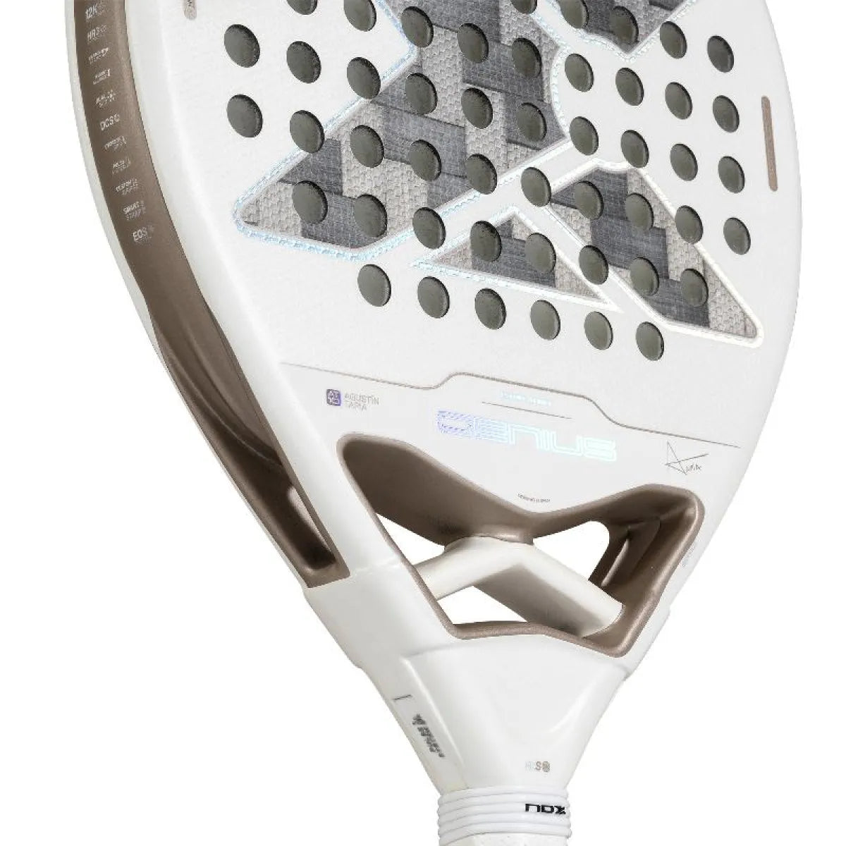 Raquette padel Nox Agustin Tapia AT10 Genius 12K Alum Xtreme Lite 2027 — vue de dessus