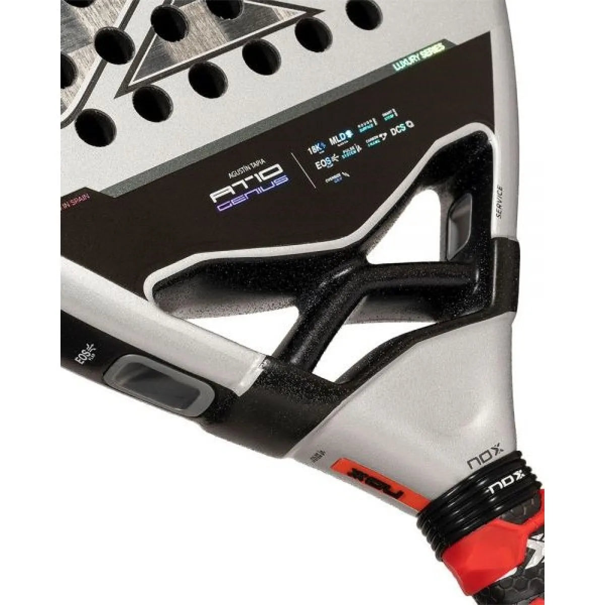 Raquette padel Nox Agustin Tapia AT10 Genius 18K 2024 — vue de dessus