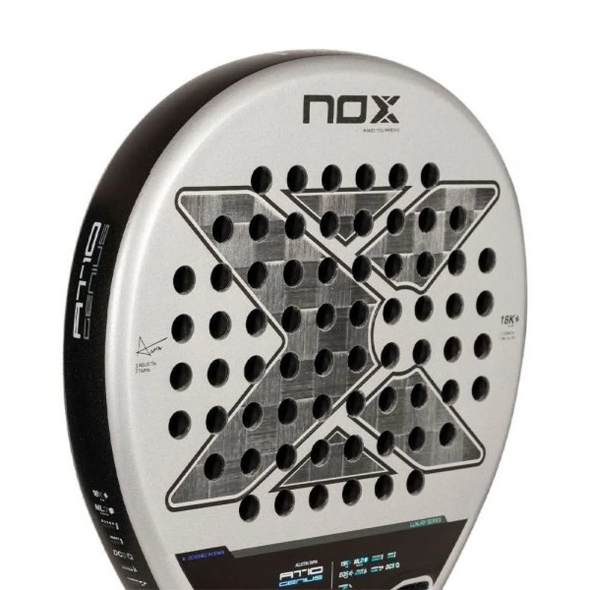 Raquette padel Nox Agustin Tapia AT10 Genius 18K 2024 — vue angle