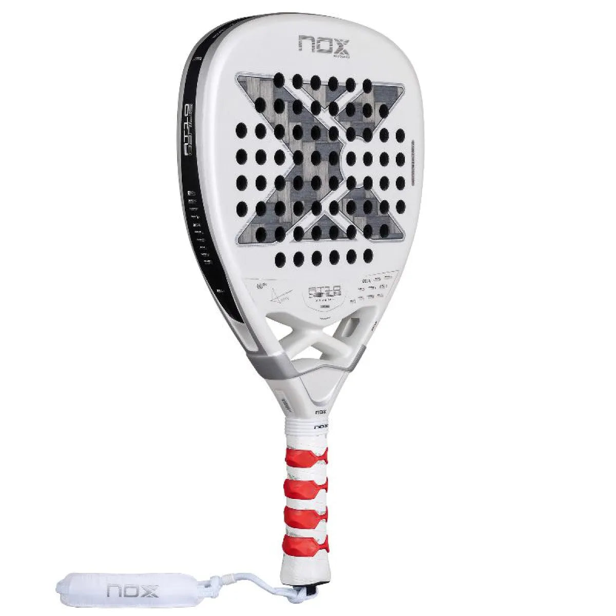 Raquette padel Nox Agustin Tapia AT10 Genius Attack 12K Alum Xtreme 2026 — vue de profil