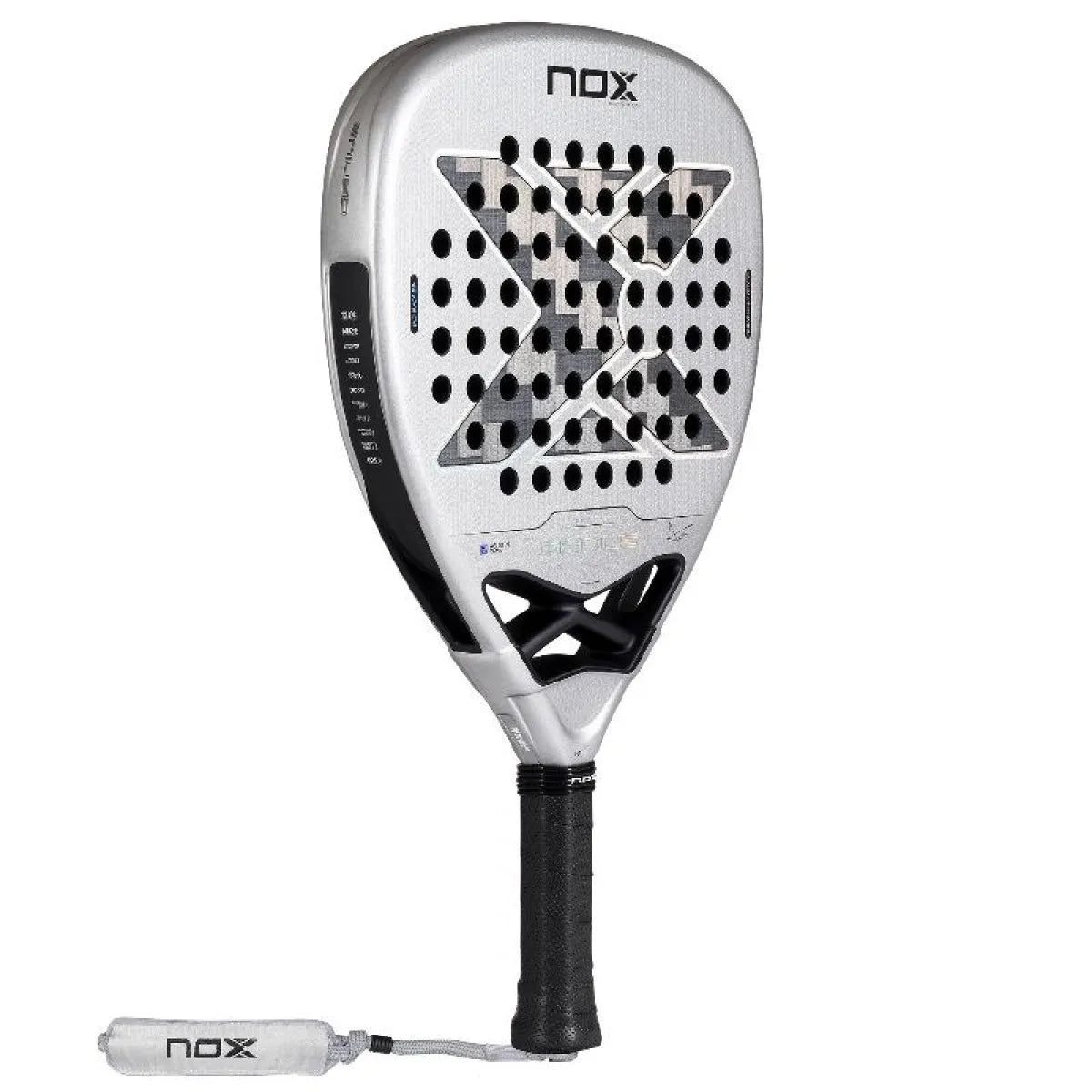 Raquette padel Nox Agustin Tapia AT10 Genius Attack 12K Alum Xtreme 2027 — vue de profil