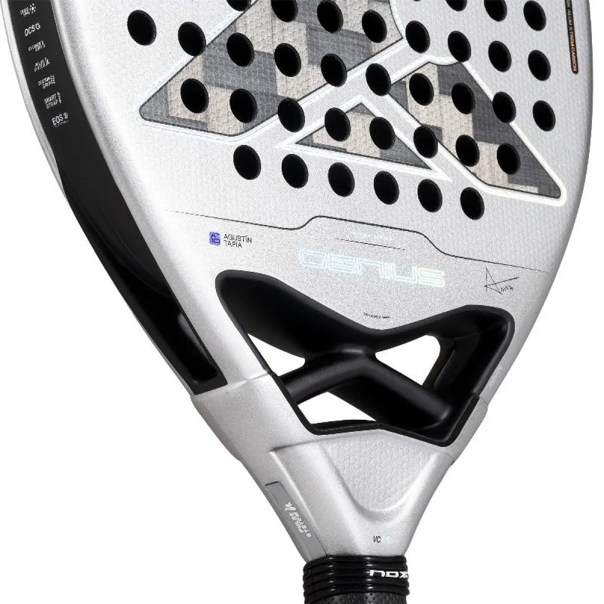 Raquette padel Nox Agustin Tapia AT10 Genius Attack 12K Alum Xtreme 2027 — vue de dessus