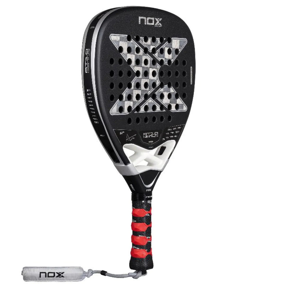 Raquette padel Nox Agustin Tapia AT10 Genius Attack 18K Alum 2026 — vue de profil