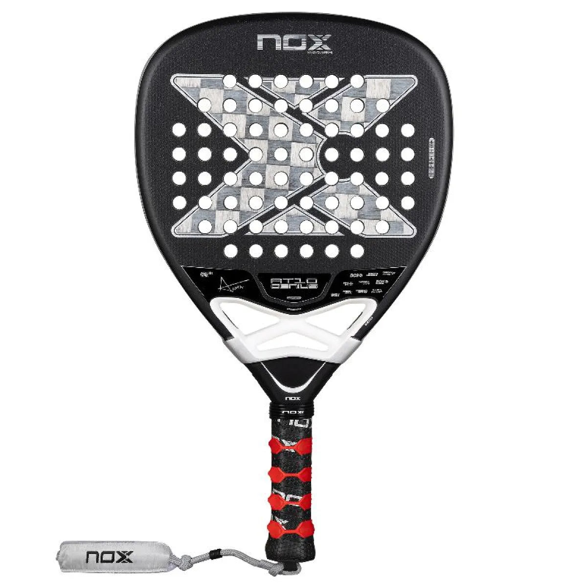 Raquette padel Nox Agustin Tapia AT10 Genius Attack 18K Alum 2026 — vue de face