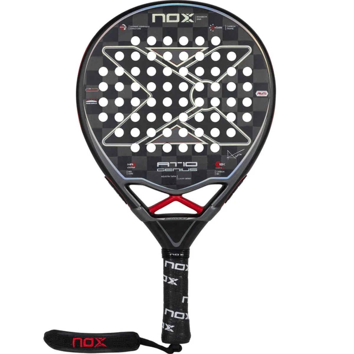 Raquette padel Nox Agustin Tapia AT10 Luxury Genius 18K 2023 — vue de face