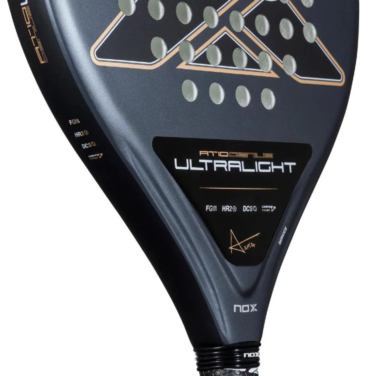 Raquette padel Nox AT10 Genius Ultralight 2026 — vue de profil 2