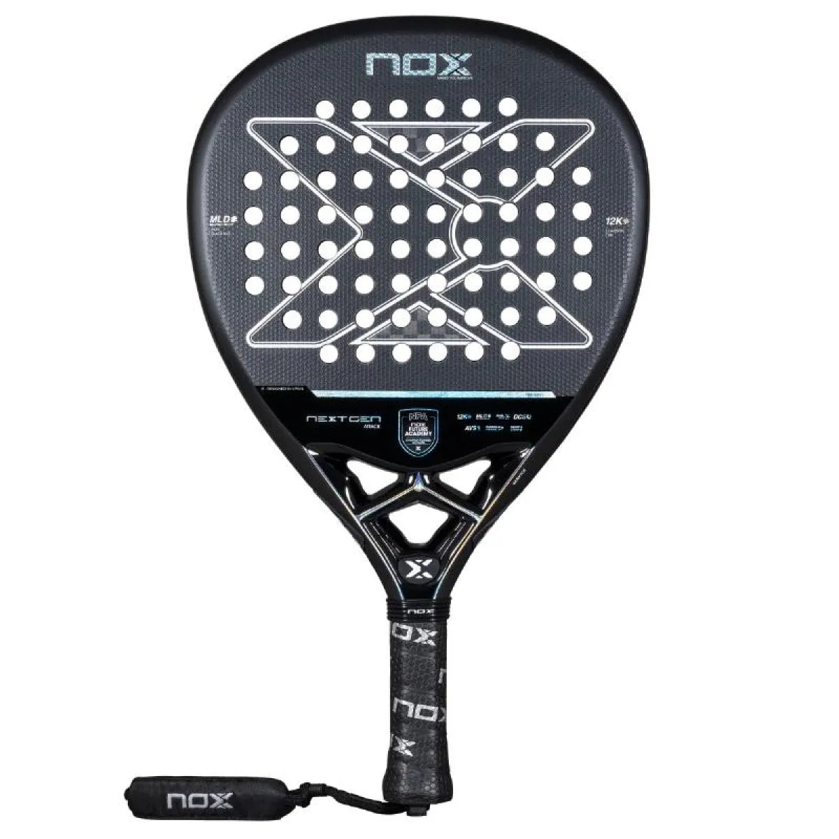 Raquette padel Nox Nextgen Pro Attack 12K NFA Series — vue de face