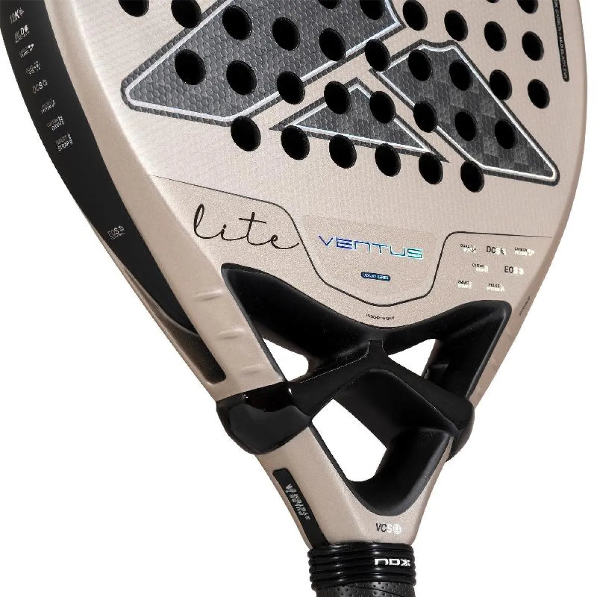 Raquette padel Nox Ventus Hybrid 12K Lite 2027 — vue de dessus