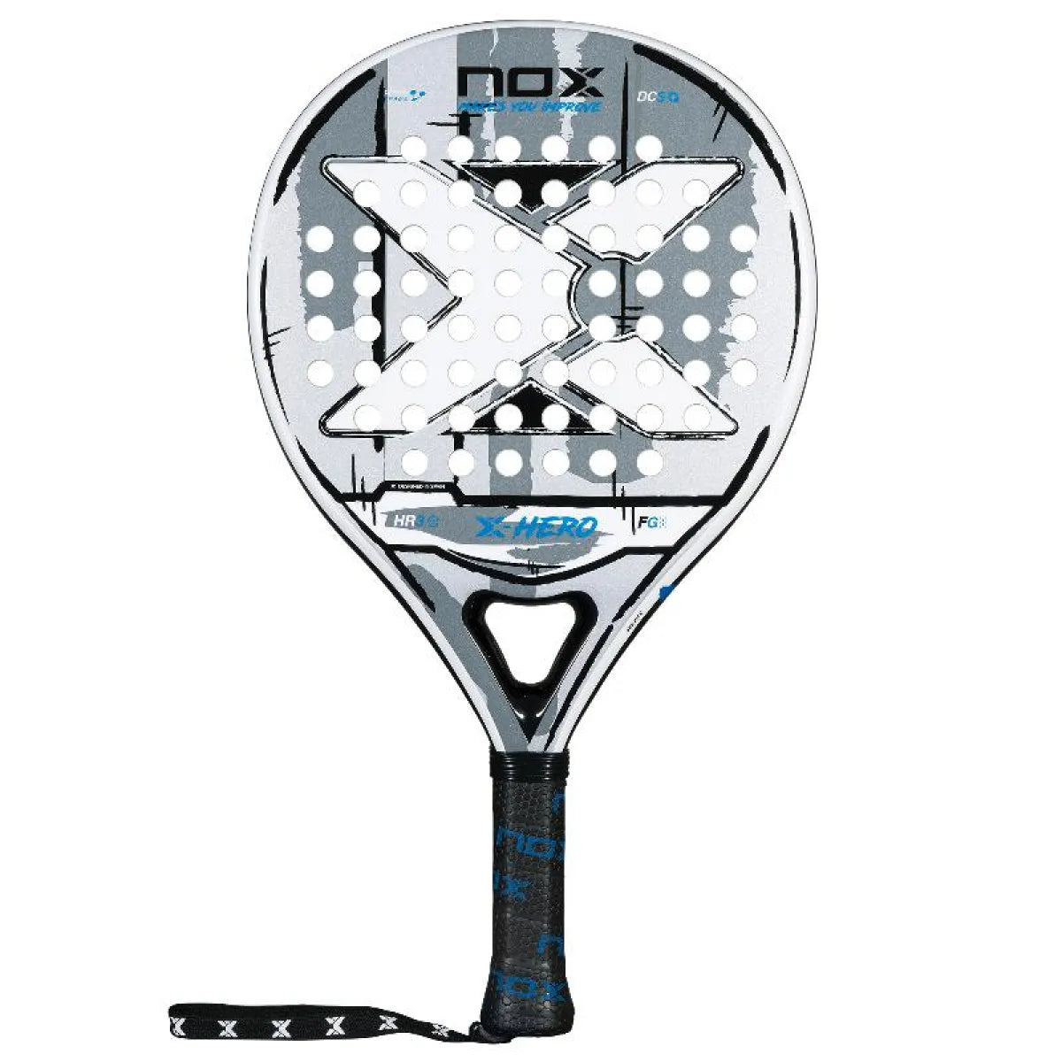 Raquette padel Nox X-Hero blanc 2026 — vue de face