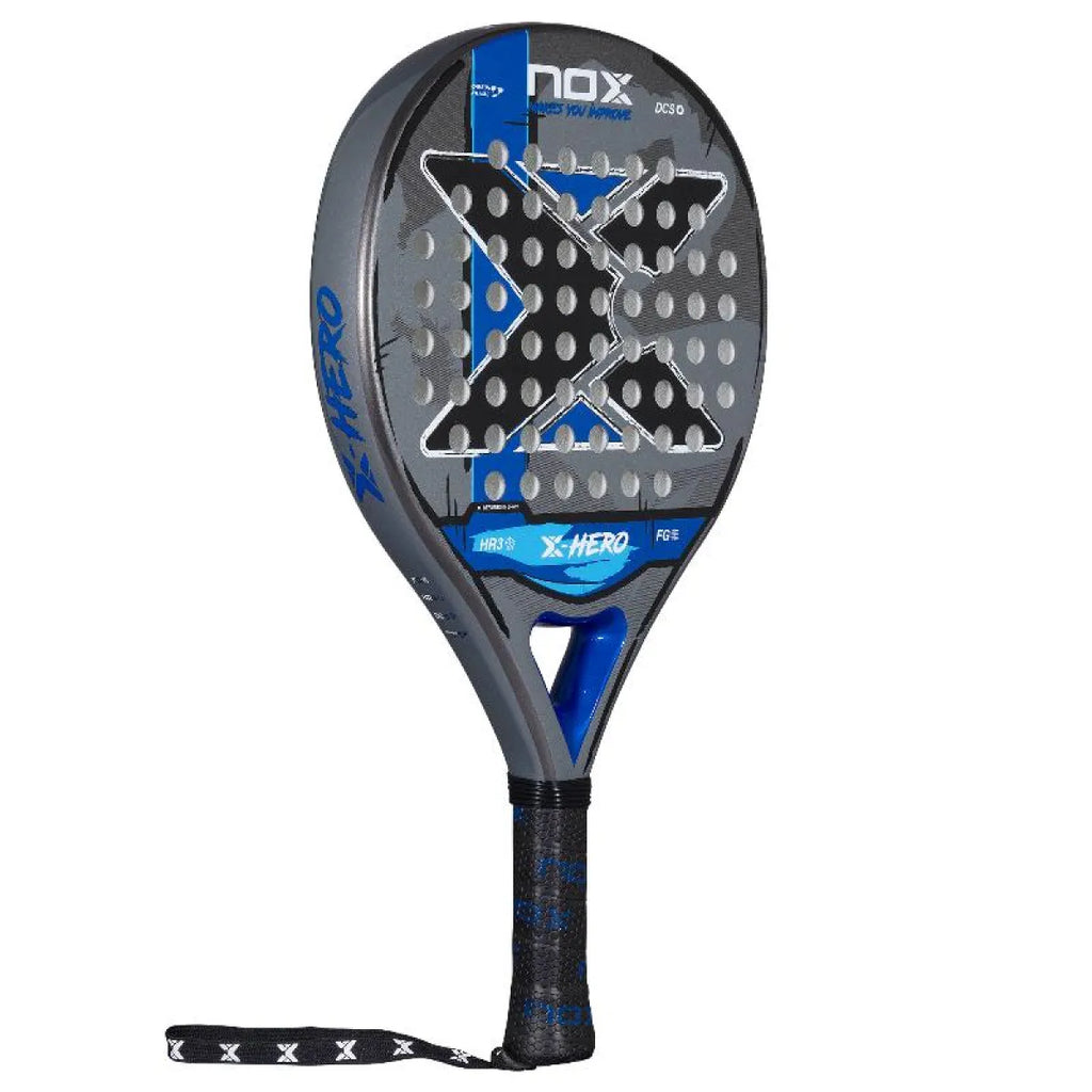 Raquette padel Nox X-Hero bleu 2026 — vue de profil