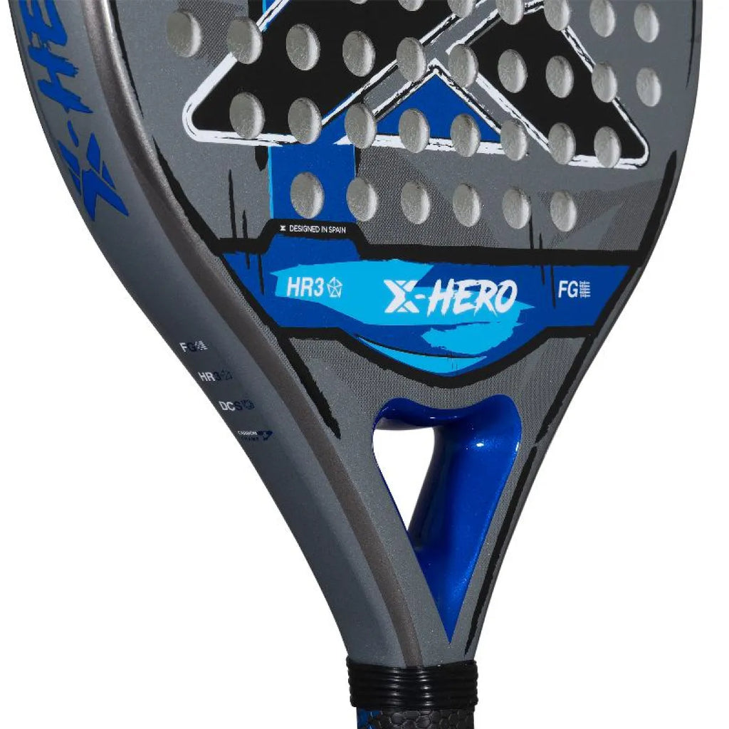 Raquette padel Nox X-Hero bleu 2026 — vue en perspective