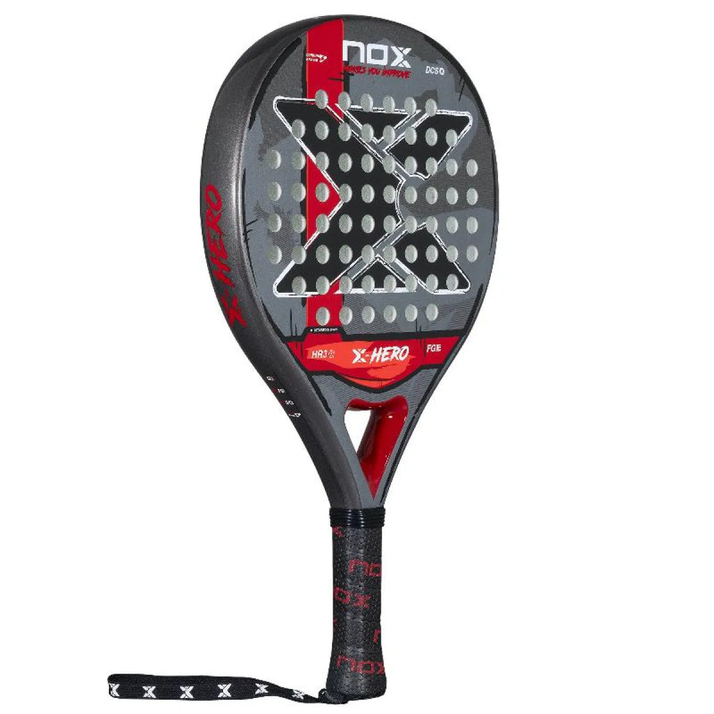 Raquette padel Nox X-Hero rouge 2026 — vue de profil