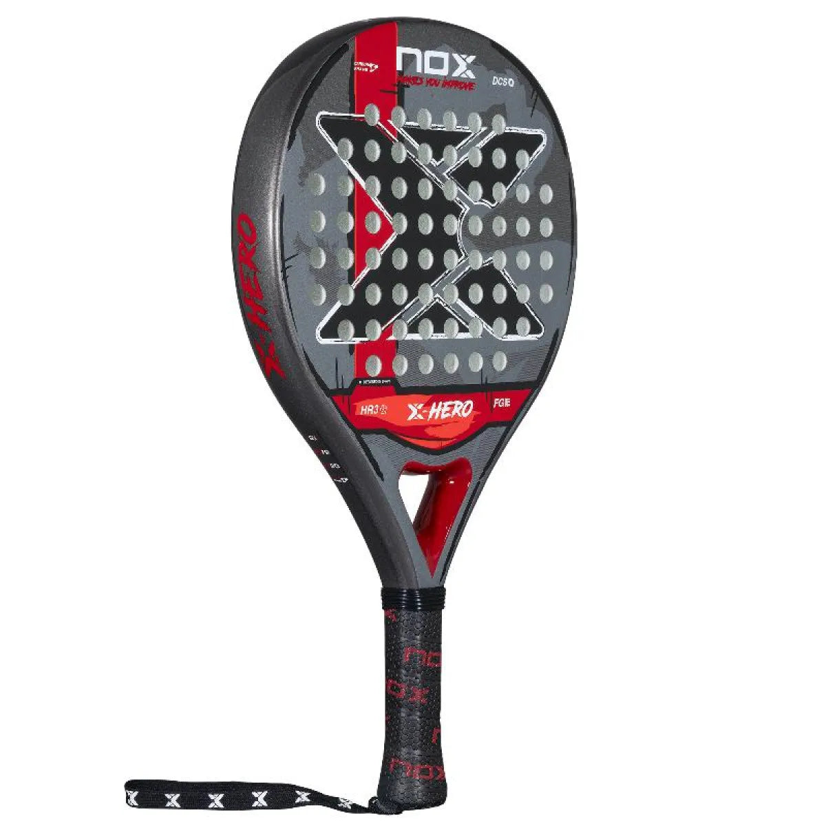 Raquette padel Nox X-Hero rouge 2026 — vue de profil