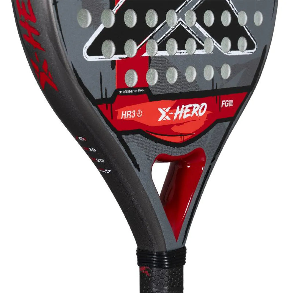 Raquette padel Nox X-Hero rouge 2026 — vue en perspective