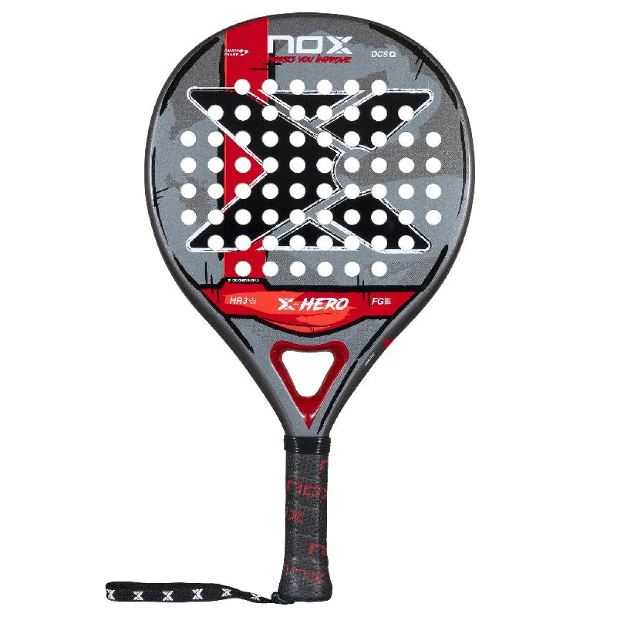 Raquette padel Nox X-Hero rouge 2026 — vue de face