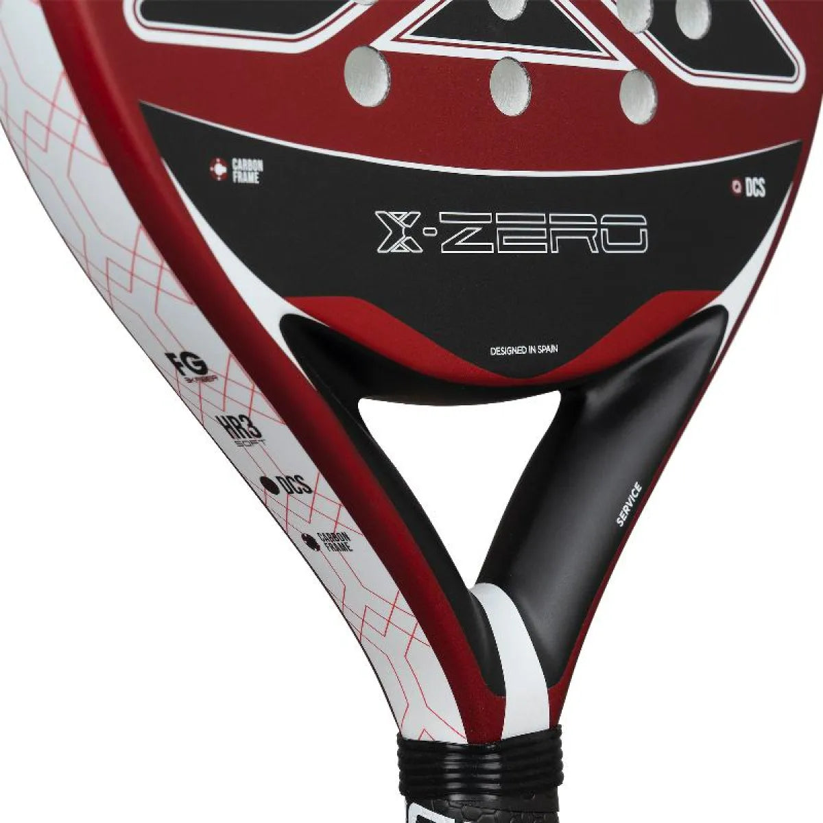 Raquette padel Nox X-Zero rouge 2026 — vue en perspective