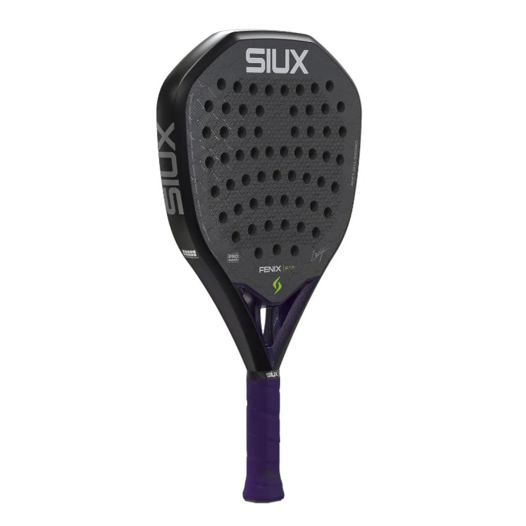Raquette padel Siux Leo Augsburger Fenix Pro 2026 noir — vue de profil