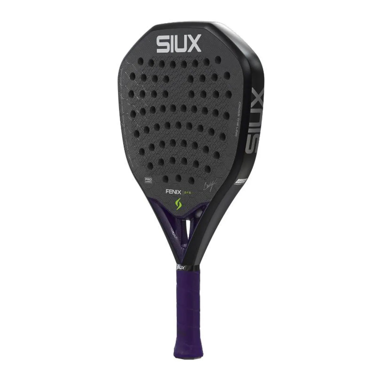 Raquette padel Siux Leo Augsburger Fenix Pro 2026 noir — vue de profil 2