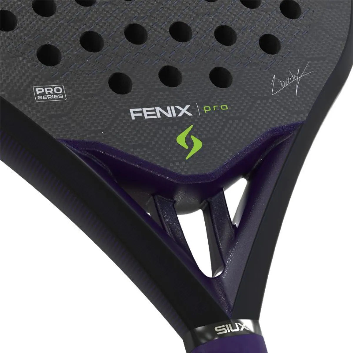 Raquette padel Siux Leo Augsburger Fenix Pro 2026 noir — vue de dos