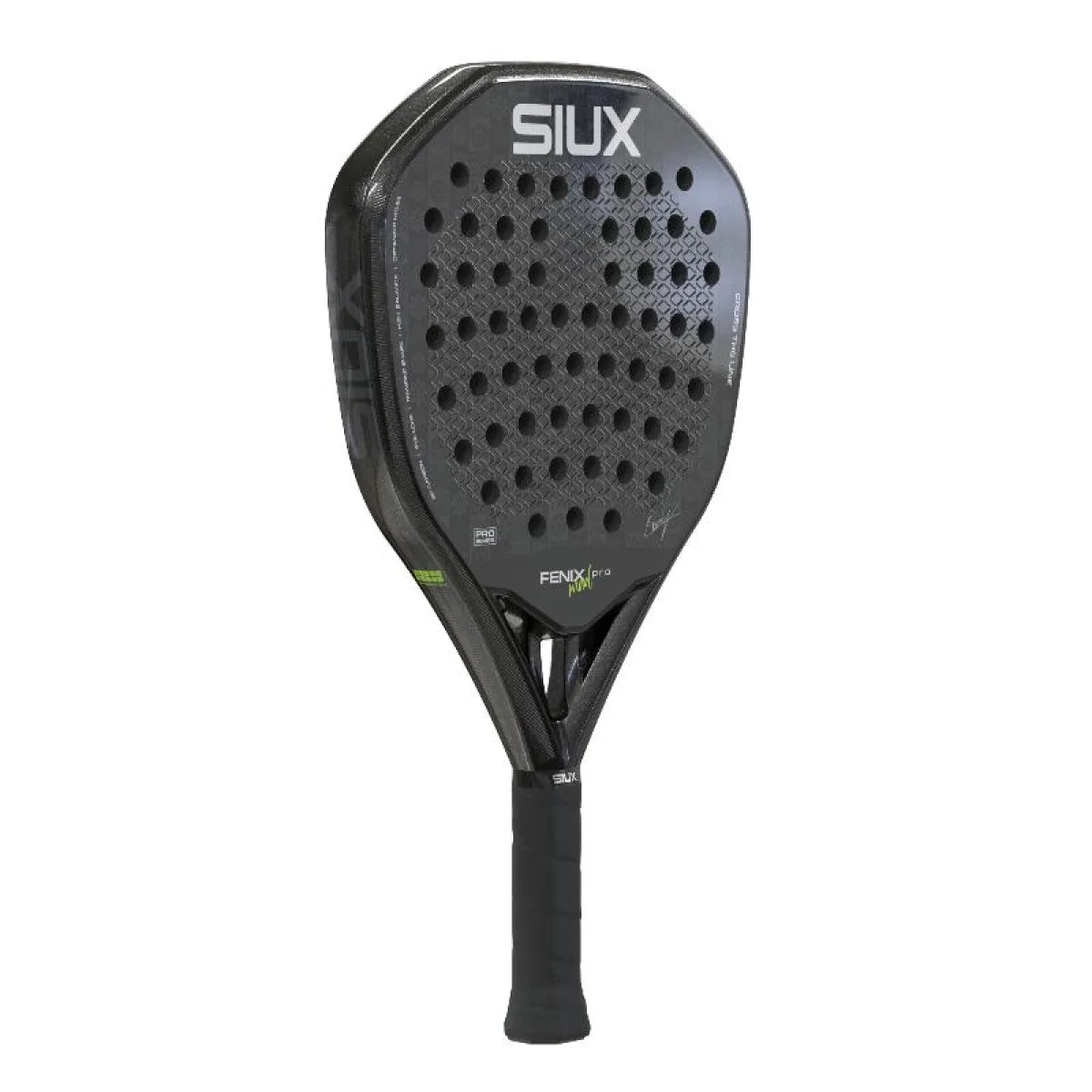Raquette padel Siux Leo Augsburger Fenix Pro MAD SE 2026 noir — vue de profil