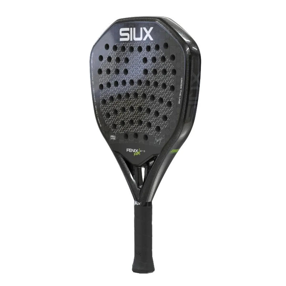 Raquette padel Siux Leo Augsburger Fenix Pro MAD SE 2026 noir — vue de profil 2