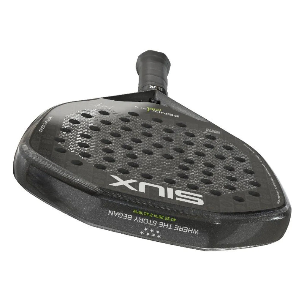 Raquette padel Siux Leo Augsburger Fenix Pro MAD SE 2026 noir — vue en perspective