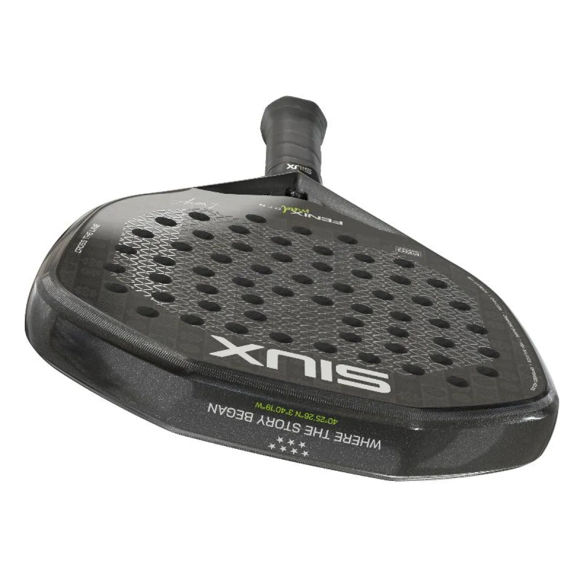 Raquette padel Siux Leo Augsburger Fenix Pro MAD SE 2026 noir — vue en perspective