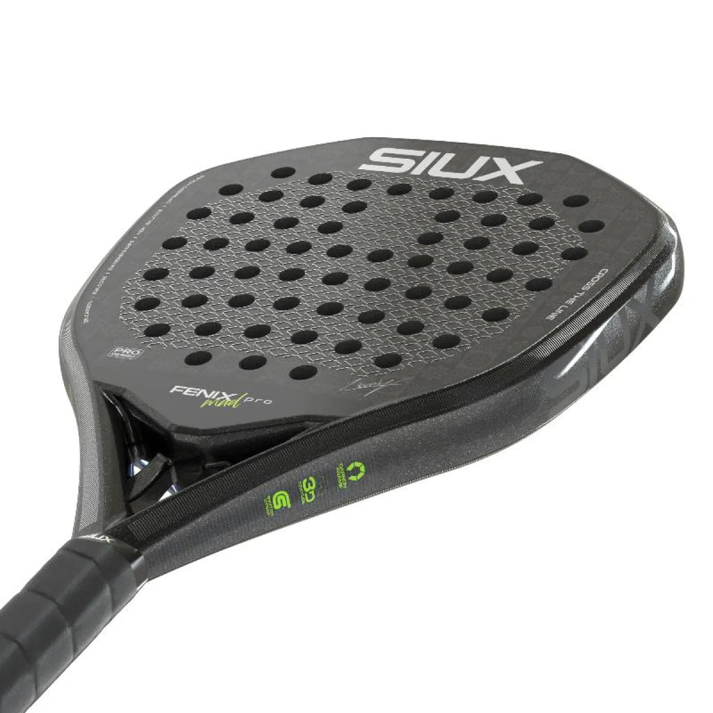 Raquette padel Siux Leo Augsburger Fenix Pro MAD SE 2026 noir — vue de dos