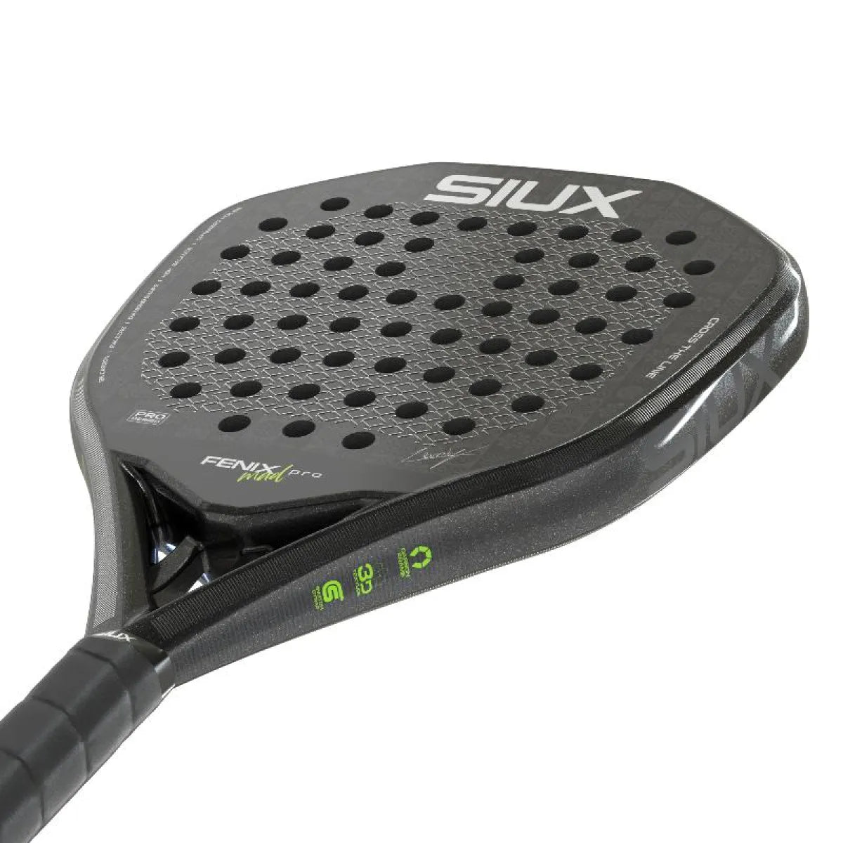 Raquette padel Siux Leo Augsburger Fenix Pro MAD SE 2026 noir — vue de dos