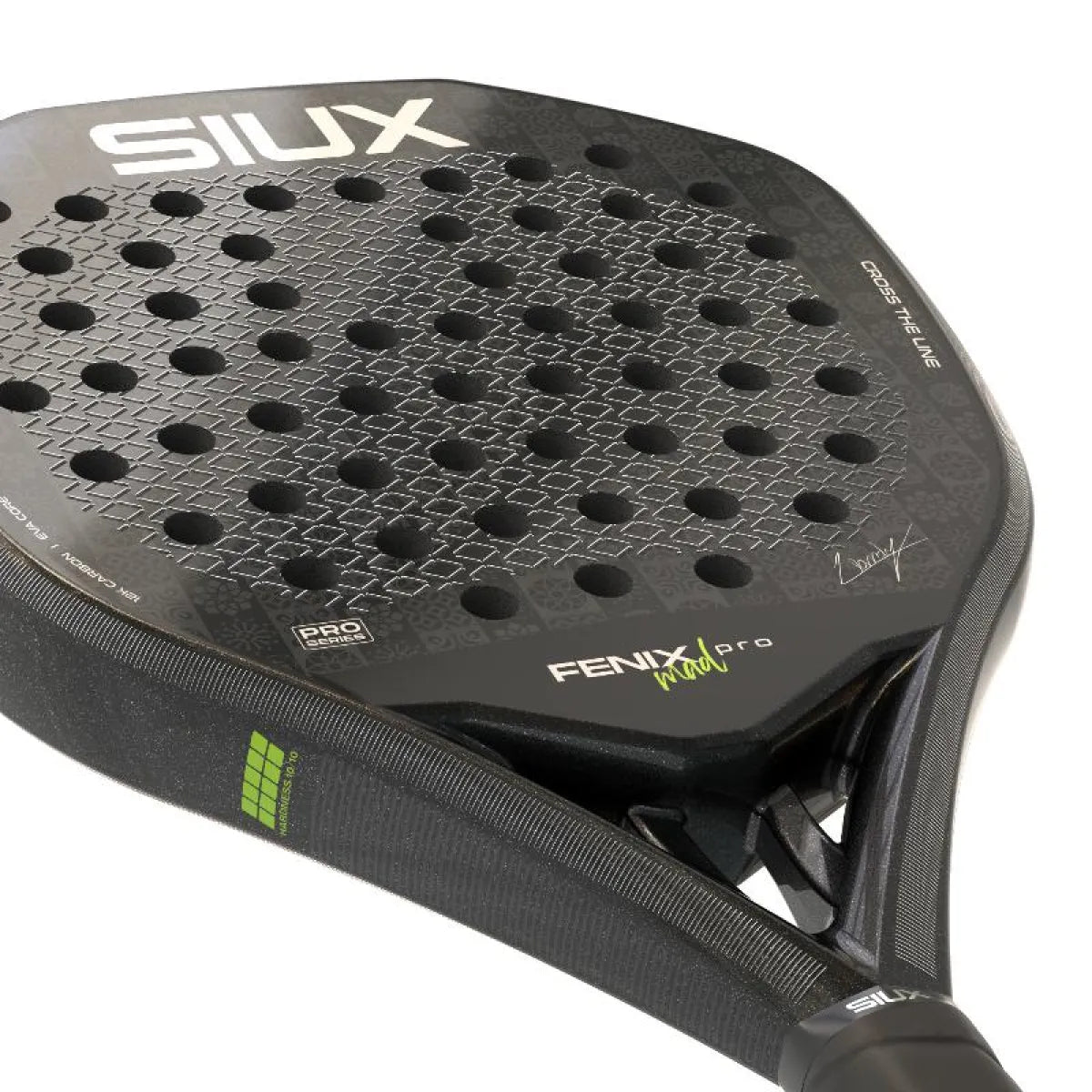 Raquette padel Siux Leo Augsburger Fenix Pro MAD SE 2026 noir — vue de dessus