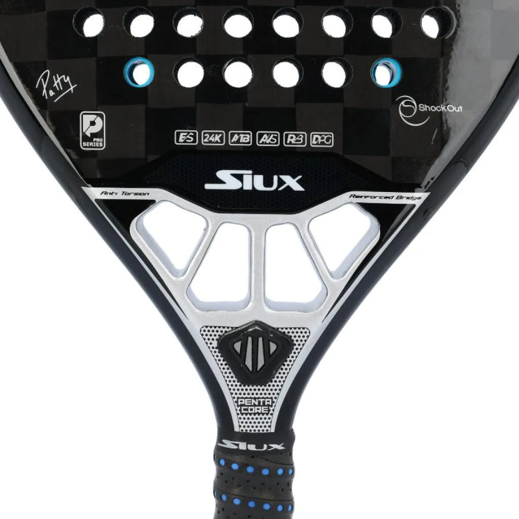 Raquette padel Siux Patty Llaguno Trilogy II Control 24K — vue de dessus