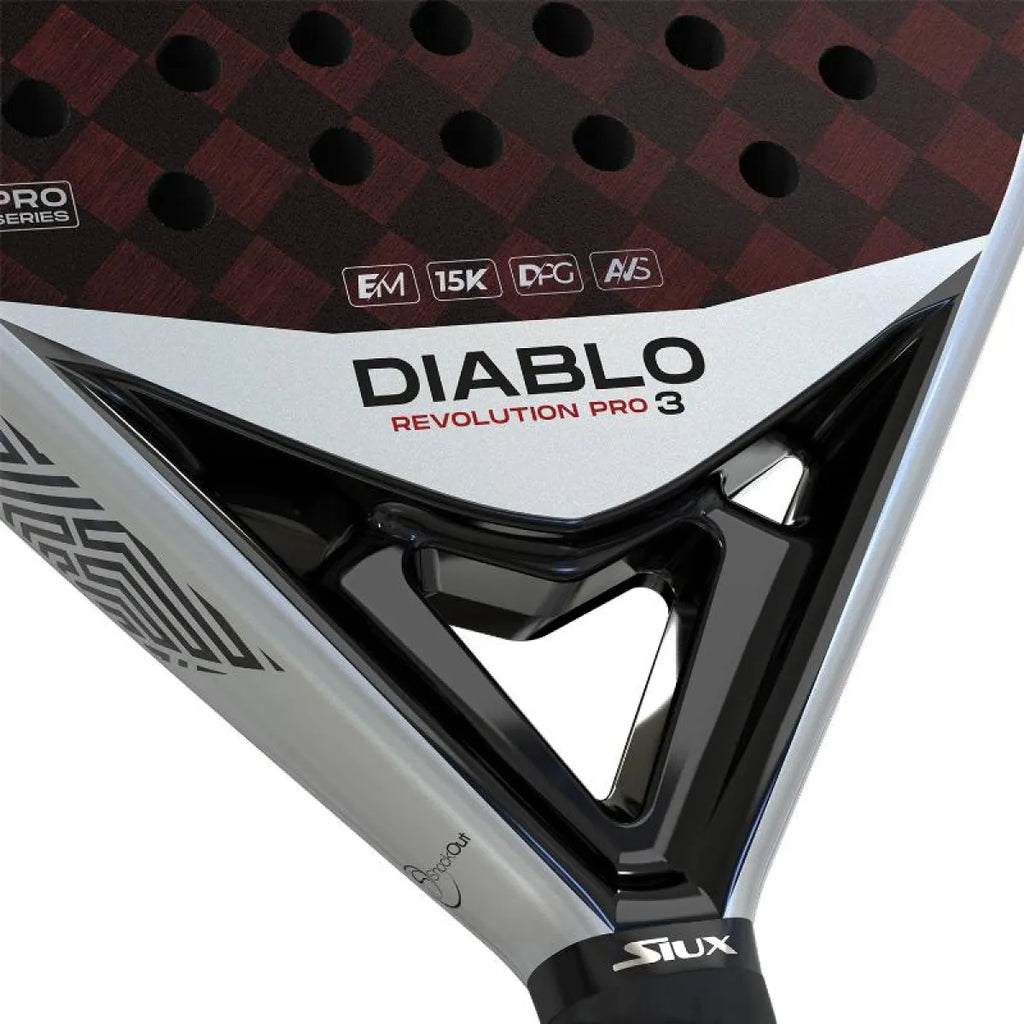 Raquette padel Siux Sanyo Diablo Revolution Pro 3 2024 — vue angle