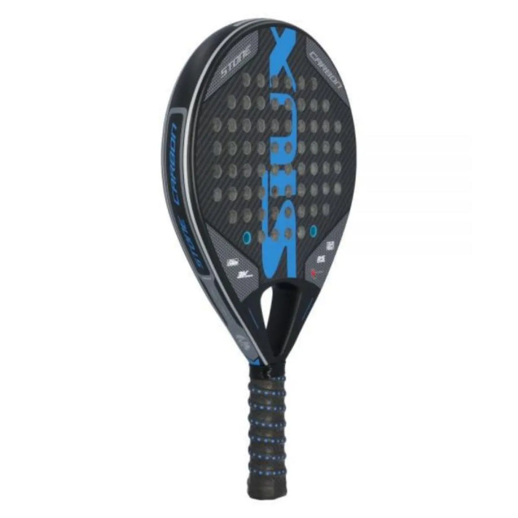 Raquette padel Siux Stone Carbon 3K bleu — vue de profil