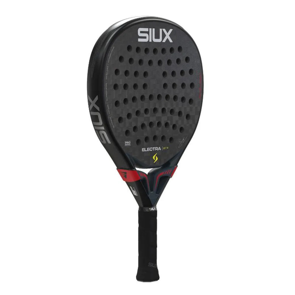 Raquette padel Siux Stupa Electra Pro 2026 noir rouge — vue de profil