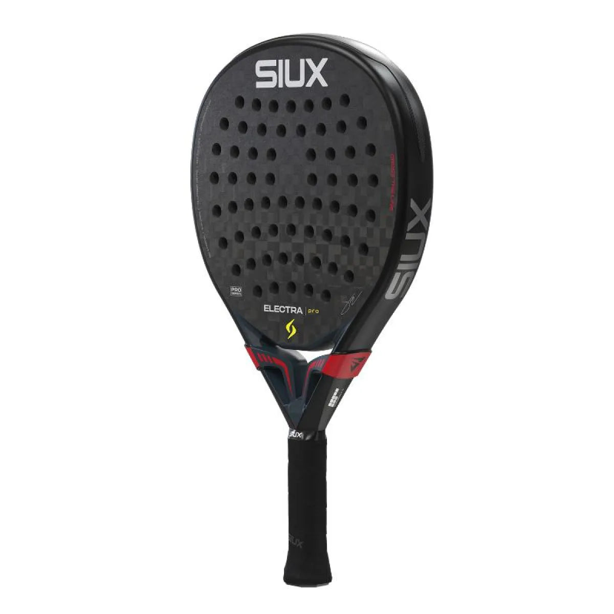 Raquette padel Siux Stupa Electra Pro 2026 noir rouge — vue de profil 2